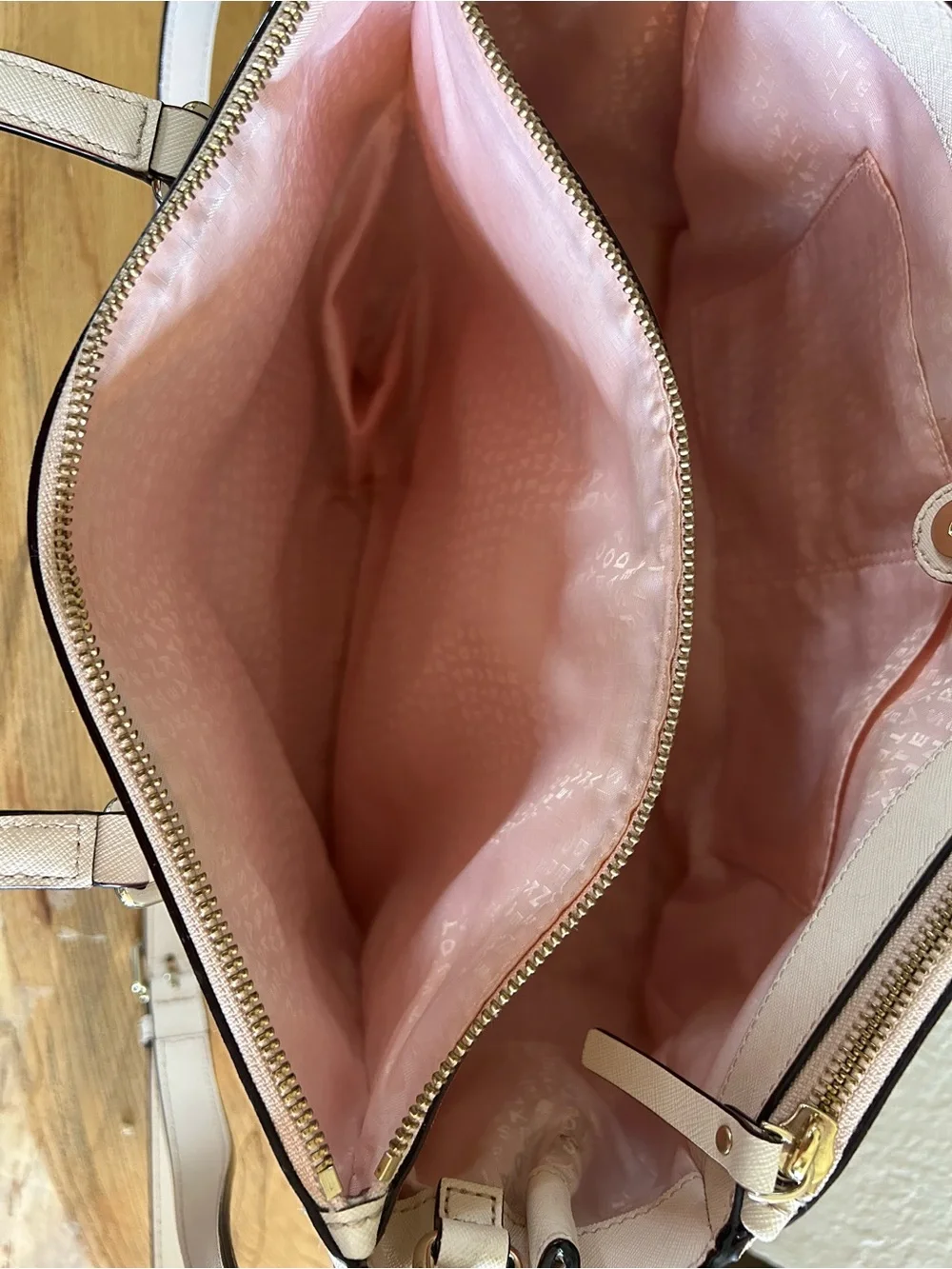 Kate Spade Laurel Way Leighann Saffiano Leather Satchel Crossbody Tote Blush